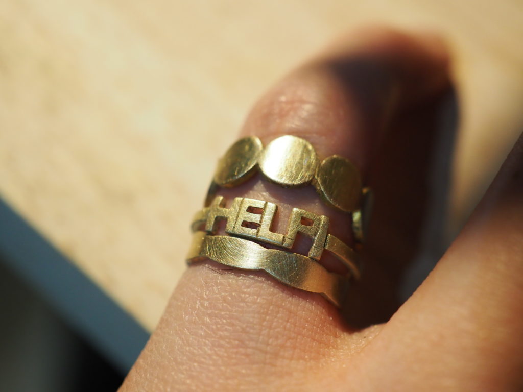 真鍮版から作る指輪