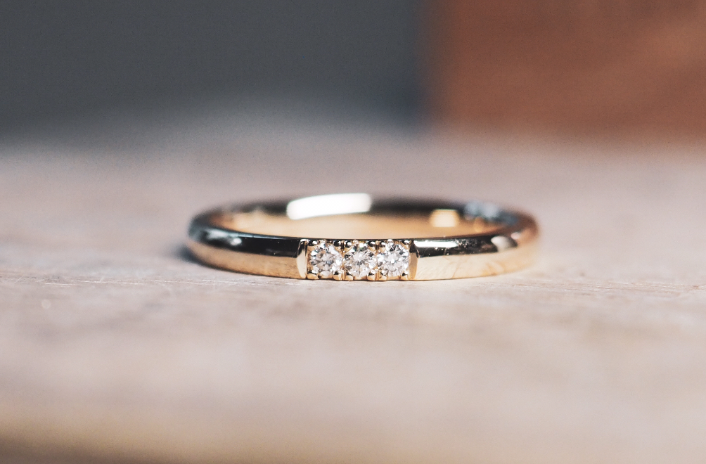 自宅で作るK18のリング, 結婚指輪,マリッジリング,ダイヤモンド